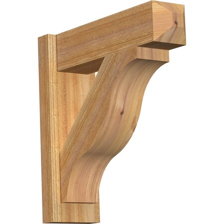 Ekena Millwork Funston Rough Sawn Craftsman Outlooker, Western Red Cedar, 6"W x 20"D x 20"H OUT06X20X20FST04RWR